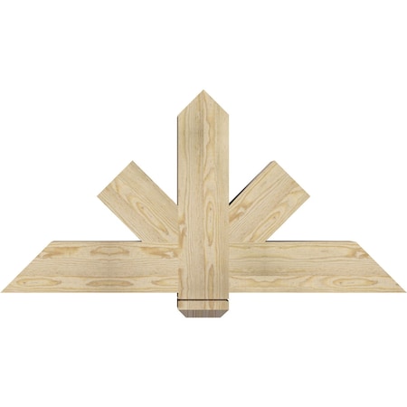 Ekena Millwork Kennewick Rough Sawn Timber Gable Bracket, Douglas Fir, 48"W x 24"H x 6"D x 6"F, 12/12 Pitch GBW048X24X0606KEN00RDF